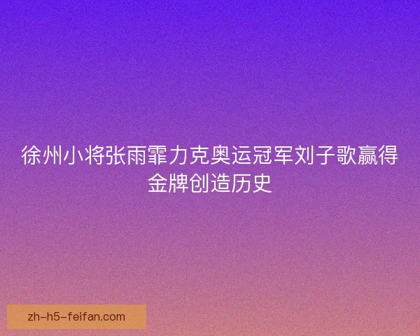 徐州小将张雨霏力克奥运冠军刘子歌赢得金牌创造历史 徐州小将张雨霏力克奥运冠军刘子歌赢得金牌创造历史