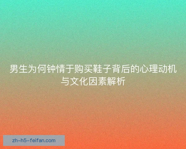 男生为何钟情于购买鞋子背后的心理动机与文化因素解析